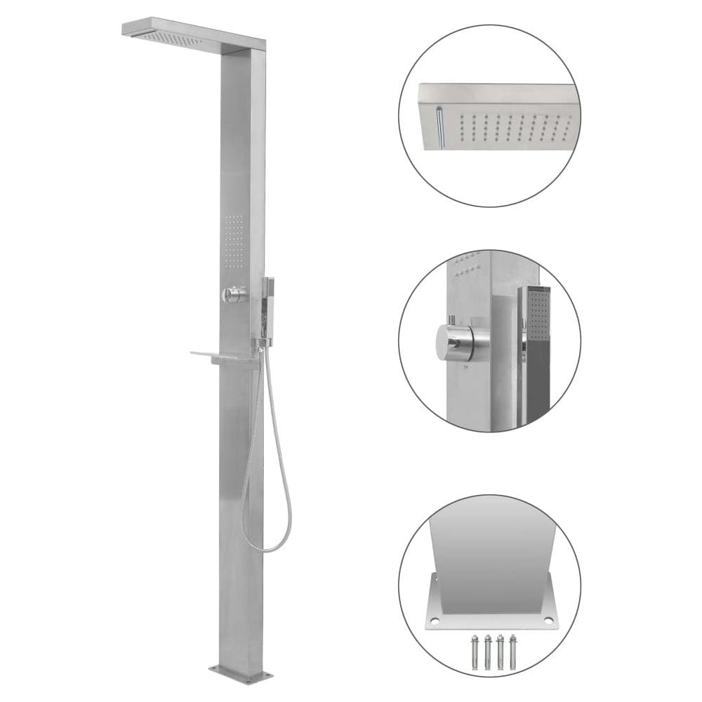 Pannello Doccia In Acciaio Inossidabile Quadrato - Foto 1