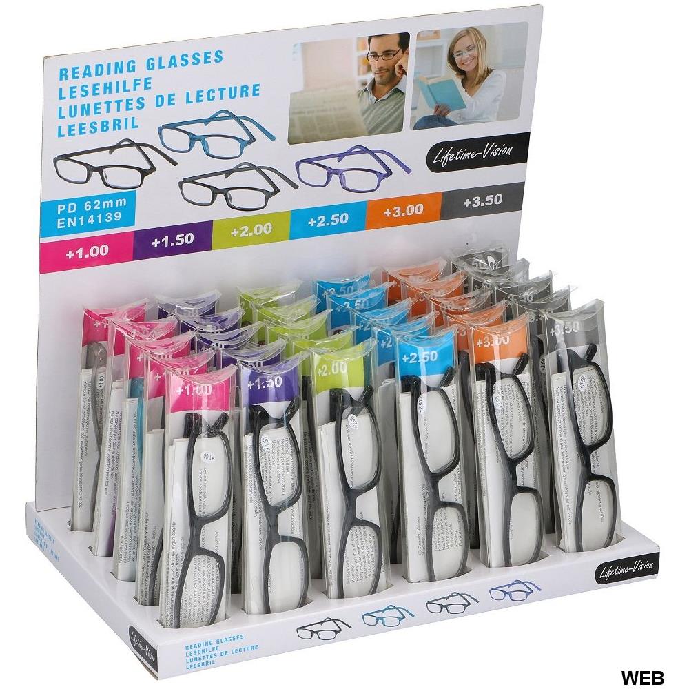 Occhiali Da Lettura Varie Gradazioni Vari Colori Espositore Da 30pz -vision - Foto 1