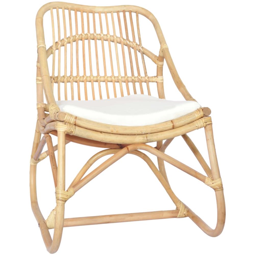 Sedia in Rattan e Lino 73 x 50 x 78 cm - Foto 1