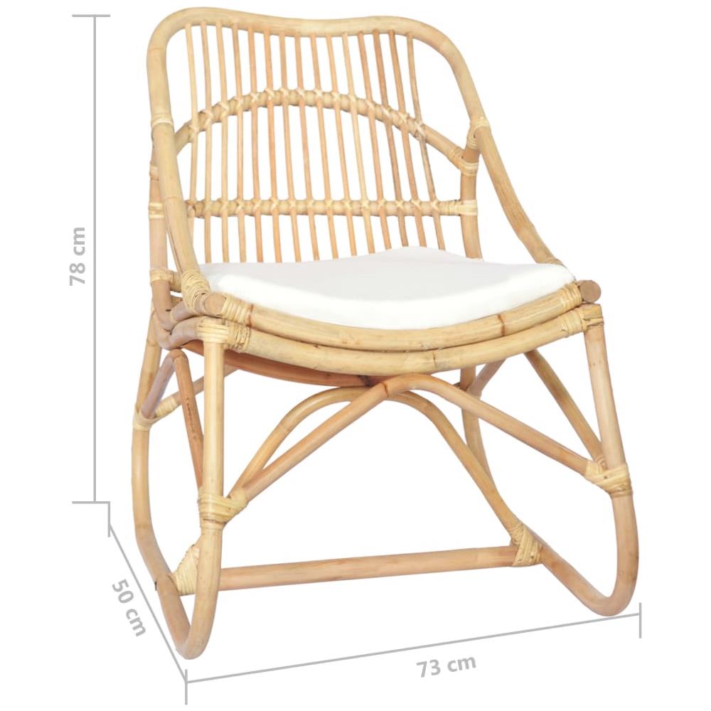 Sedia in Rattan e Lino 73 x 50 x 78 cm - Foto 6