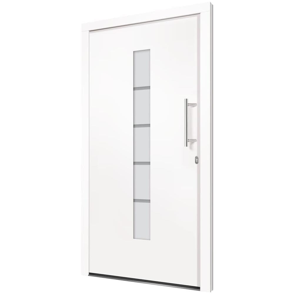Porta d'Ingresso in Alluminio e PVC Bianco 110x210 cm - Foto 2