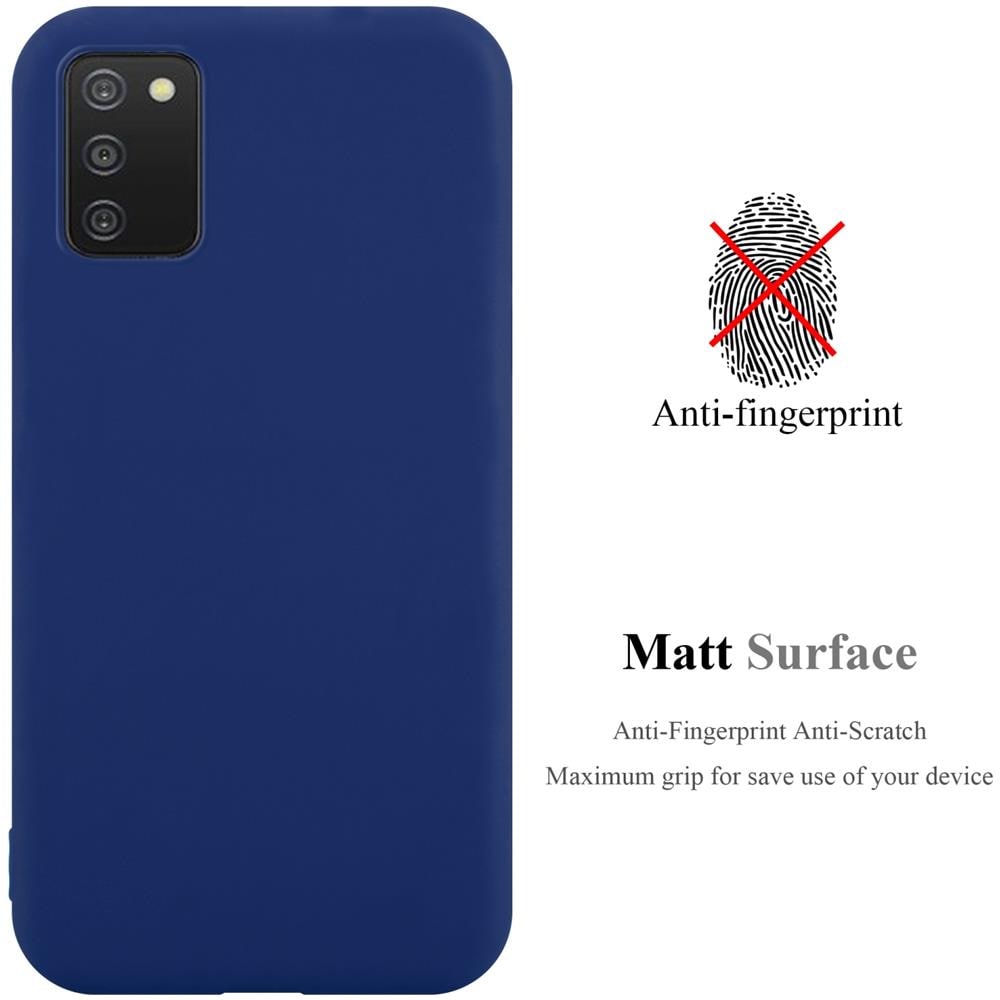 Custodia Compatibile Con Samsung Galaxy A03s In Candy Blu Scuro - Coperchio Protettivo In Silicone Tpu Flessibile - Foto 2