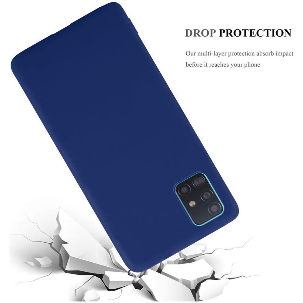 Custodia Compatibile Con Samsung Galaxy A51 5g In Candy Blu Scuro - Coperchio Protettivo In Silicone Tpu Flessibile - Foto 8