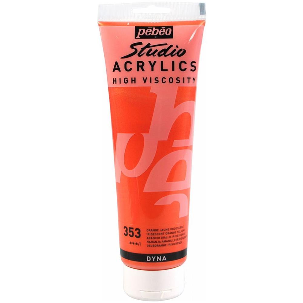 Pittura Acrilica Iridescente - Arancione Giallo - 250 Ml - Foto 1