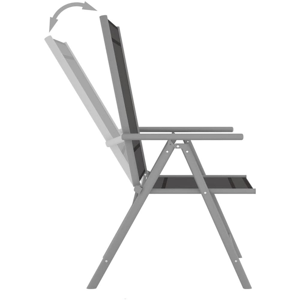 Set Da Pranzo Da Giardino 10 Pz Nero E Argento - Foto 3