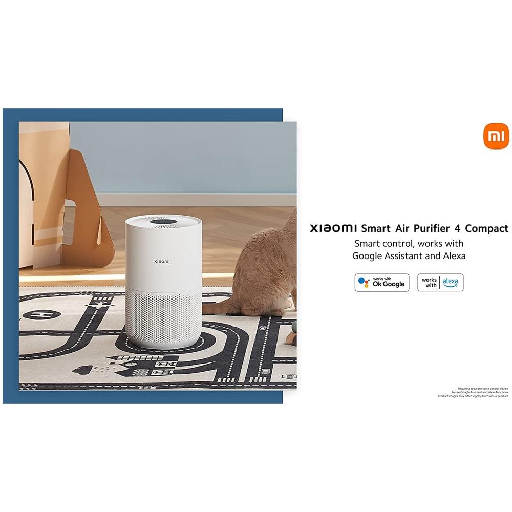 Purificatore d’Aria Smart Air Purifier 4 Compact Capacità 27 m² Controllo vocale Filtro HEPA Colore Bianco - Foto 8