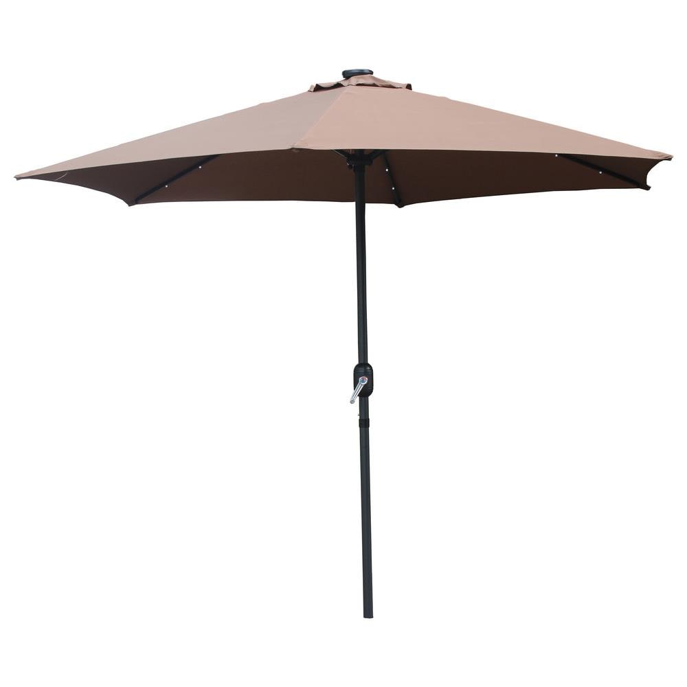 Amalfi Ombrellone Rotondo Con Led Cioccolato 2,66 X 2,66 M - Foto 1