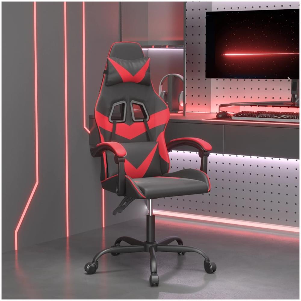 Sedia Da Gaming Nera E Rossa In Similpelle - Foto 1