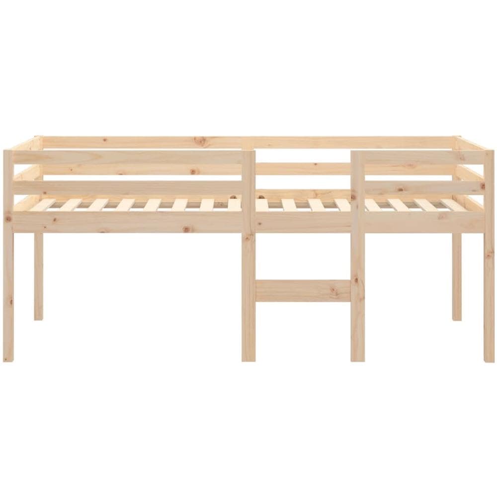 Letto A Soppalco 80x200 Cm In Legno Massello Di Pino - Foto 4