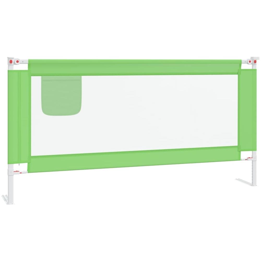 Sponda Letto di Sicurezza per Bambini Verde 180x25cm in Tessuto - Foto 2