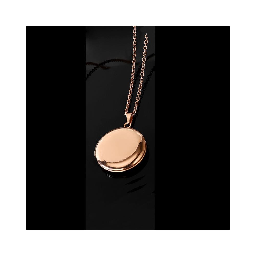 Collana Con Medaglione Rotondo Con Foto In Acciaio Inossidabile Gold - Foto 2