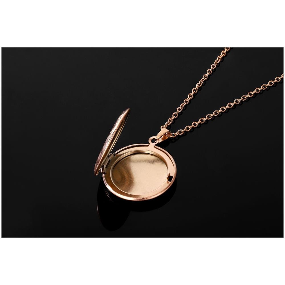 Collana Con Medaglione Rotondo Con Foto In Acciaio Inossidabile Gold - Foto 3