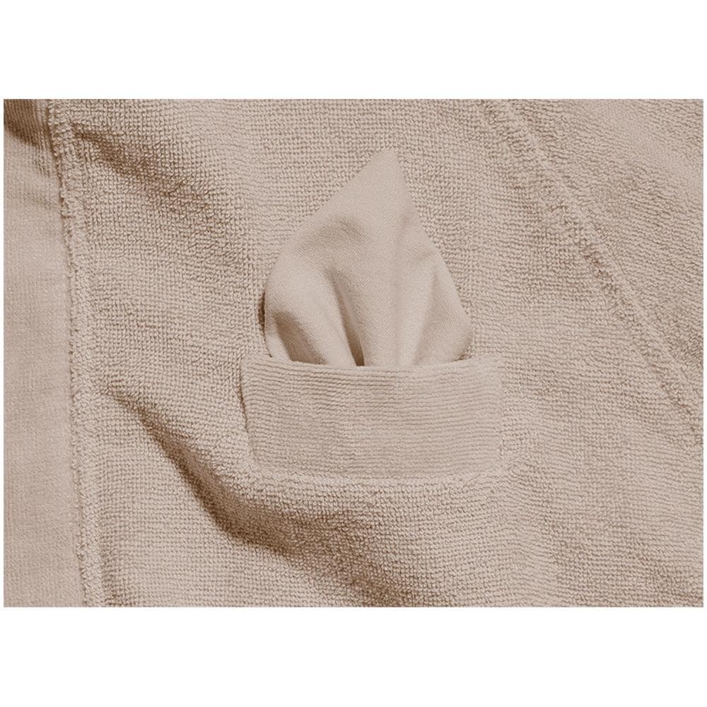 Accappatoio Con Cappuccio E Tasche In Spugna Mod. Joy Tinta Unita Lino M-l Lino - Foto 5