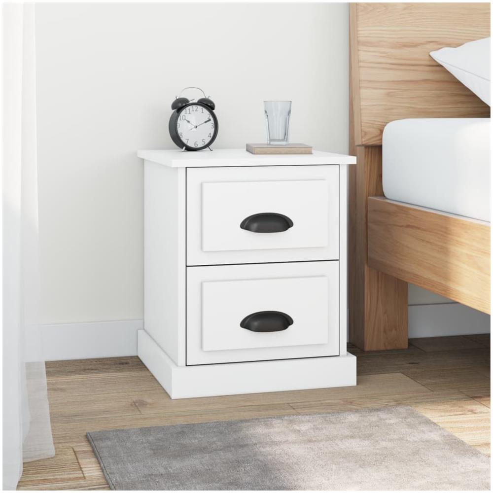 Comodino Bianco 39x39x47,5 Cm In Legno Multistrato - Foto 1