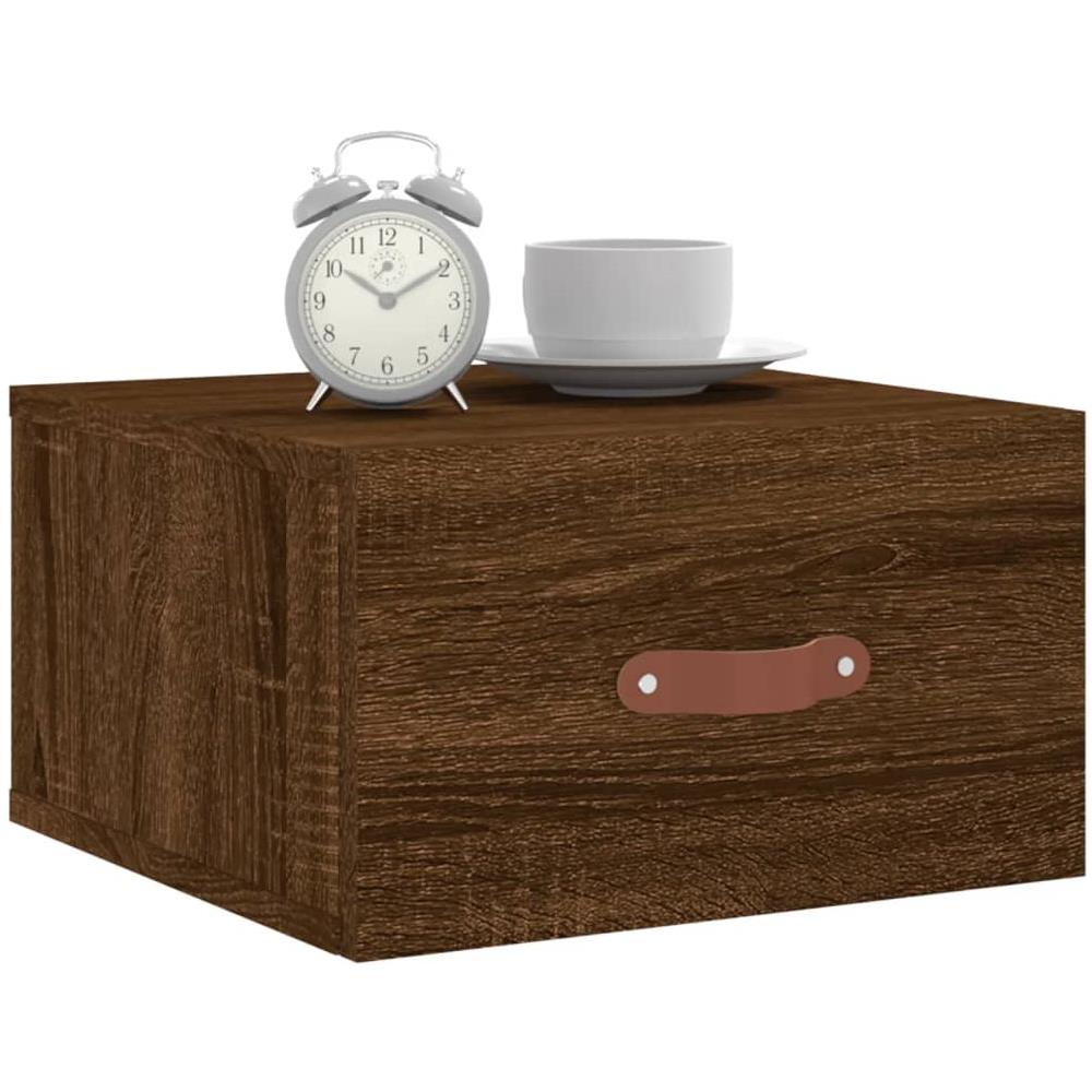 Comodino A Muro Rovere Marrone 35x35x20 Cm - Foto 3