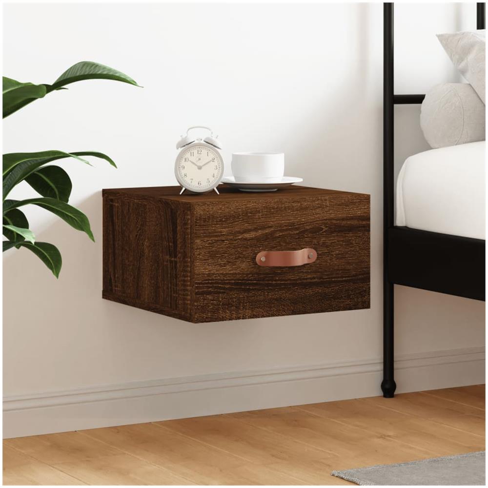 Comodino A Muro Rovere Marrone 35x35x20 Cm - Foto 1