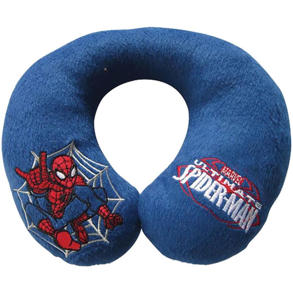 Cuscino Collo Da Viaggio Spiderman Imbottito Universale Bambini Blu - Foto 1