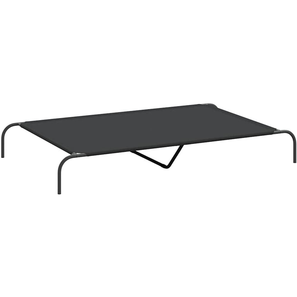 Cuccia per Cani Rialzata Nera 150x90x20cm Tela Oxford e Acciaio - Foto 1