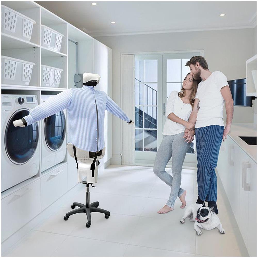 EOLO Stira Camicie SA05 S INOX V6 Stira Asciuga in Automatico Camicie Camicette Stiratrice Asciugatrice Stendiasciuga Manichino Ferro Stiro Robot 2 Programmi Made in Italy Garanzia 5 Anni Efficienza A++ - Foto 2