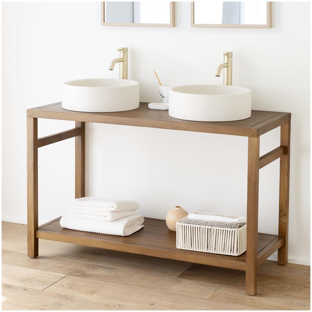 Mobile Lavabo Doppio In Teak 120cm Dewi - Foto 2