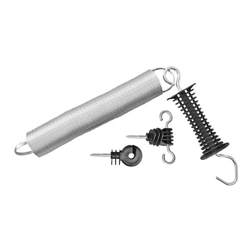 Set Cancello Con Molla E Gancio Per Recinto Elettrificato Recinzione Animali - Foto 1