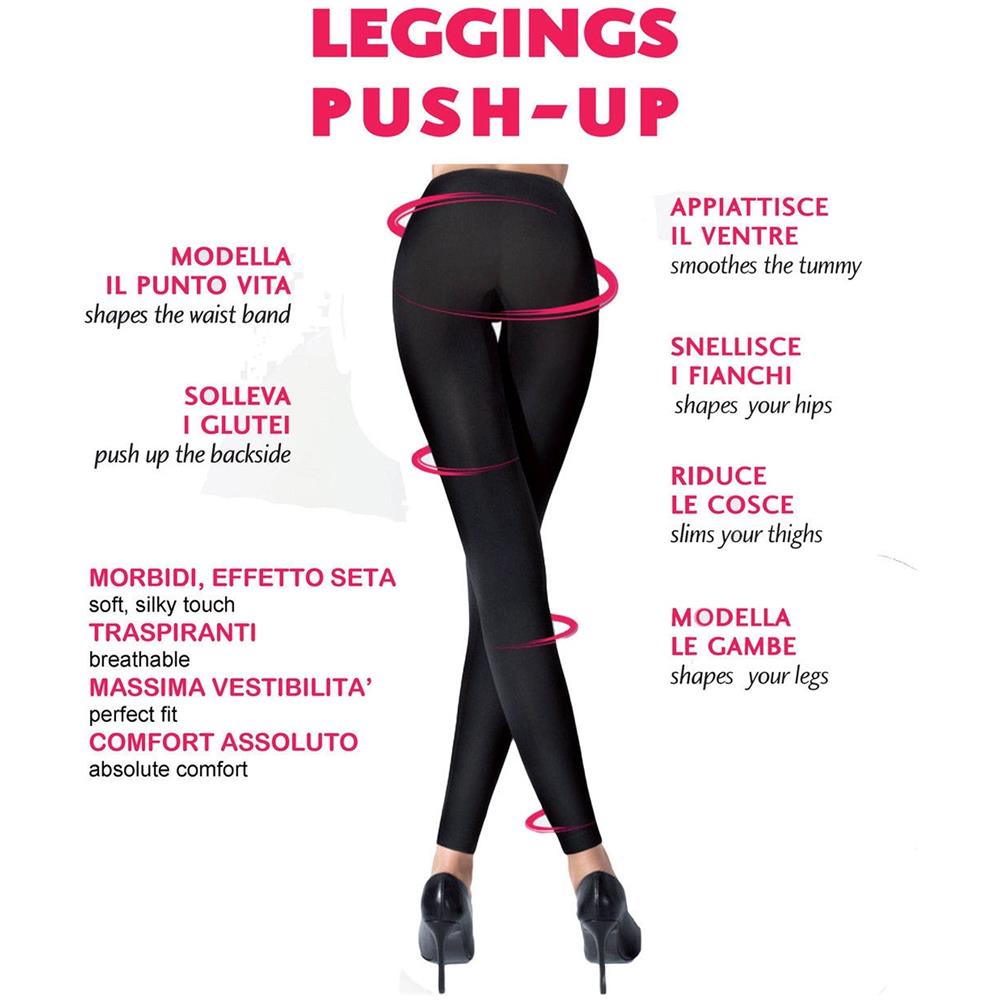 Leggings Donna Pantacollant Nero Blu Grigio Pantalone Donna Alza Glutei - Grigio - Foto 3