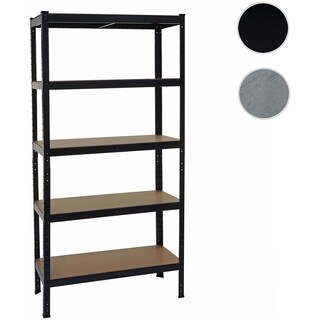Libreria Pieghevole Mendler HWC-K86 4 Ripiani In Legno Paulonia E Polyrattan Marrone