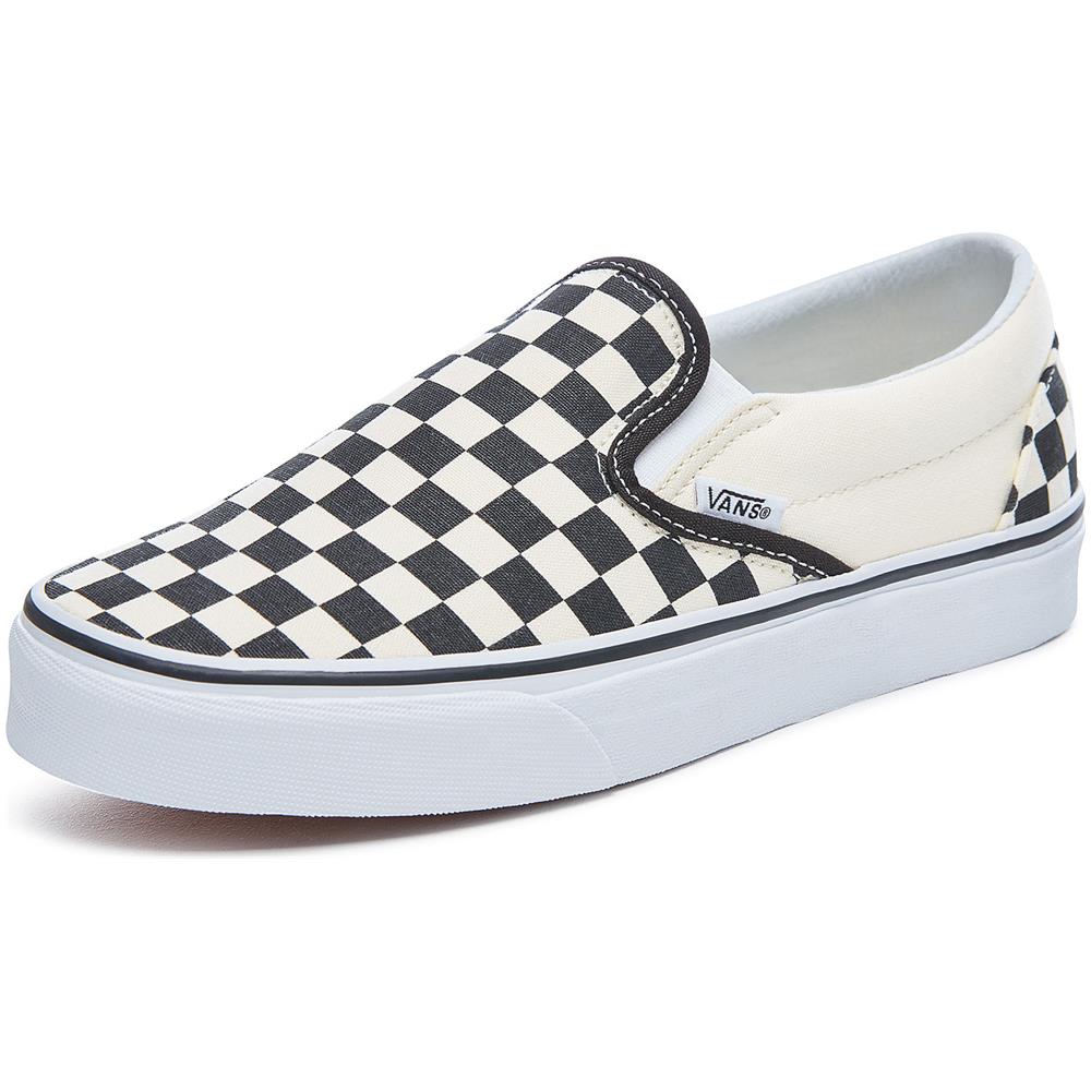 Scarpe Slip-on Classic Nero Bianco Checkerboard (eu 42 / Us 9, Bianco) - Foto 10