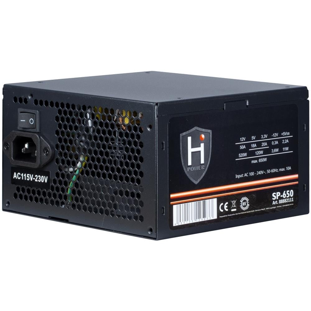 Hipower Sp-650 Alimentatore Per Computer 650 W 20+4 Pin Atx Atx Nero - Foto 2
