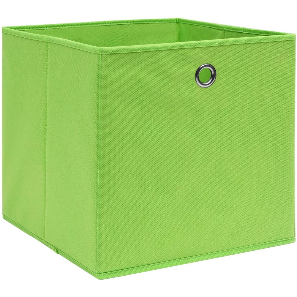 Contenitori 10 pz in Tessuto non Tessuto 28x28x28 cm Verde - Foto 3