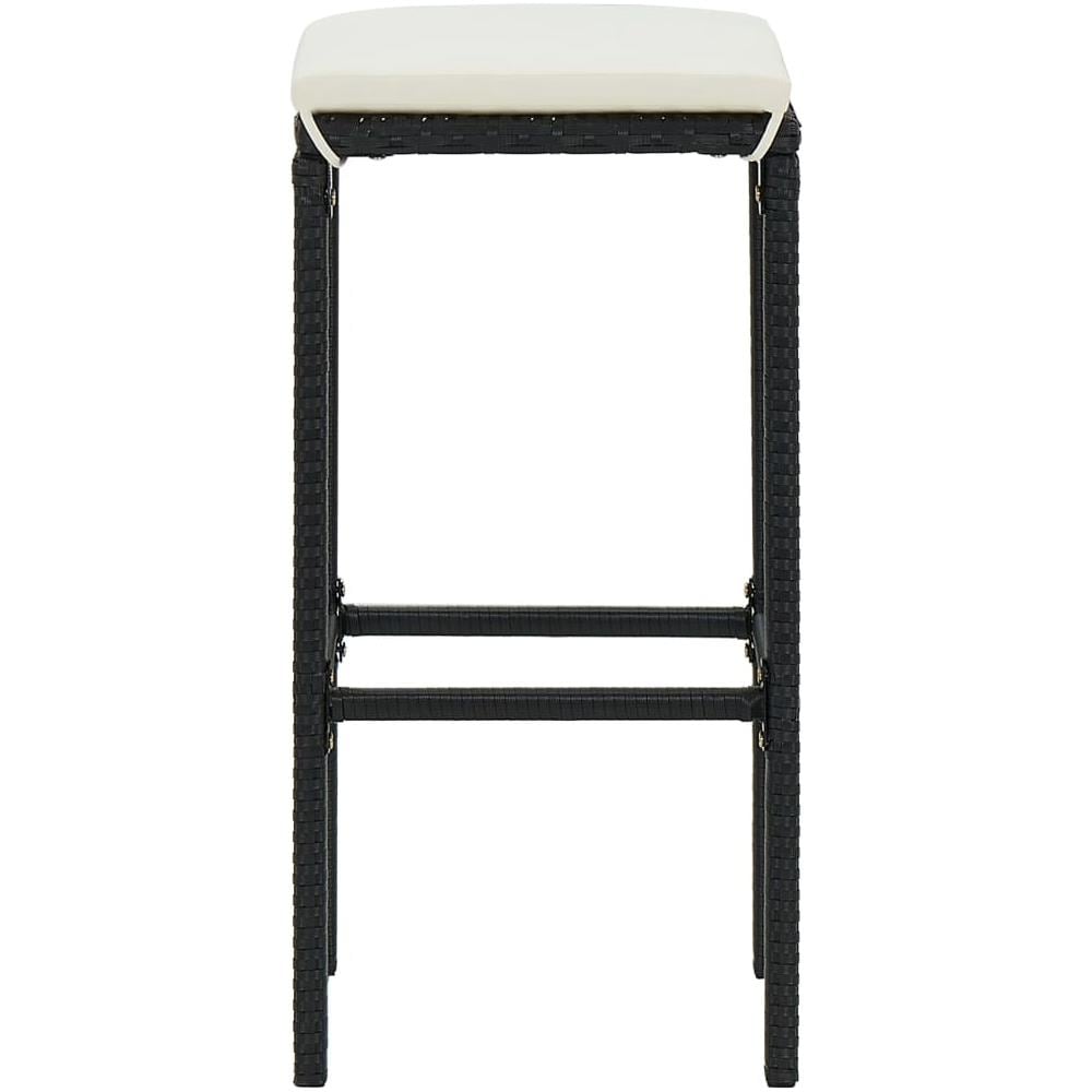 Set Bar da Giardino 3 pz con Cuscini Nero - Foto 3