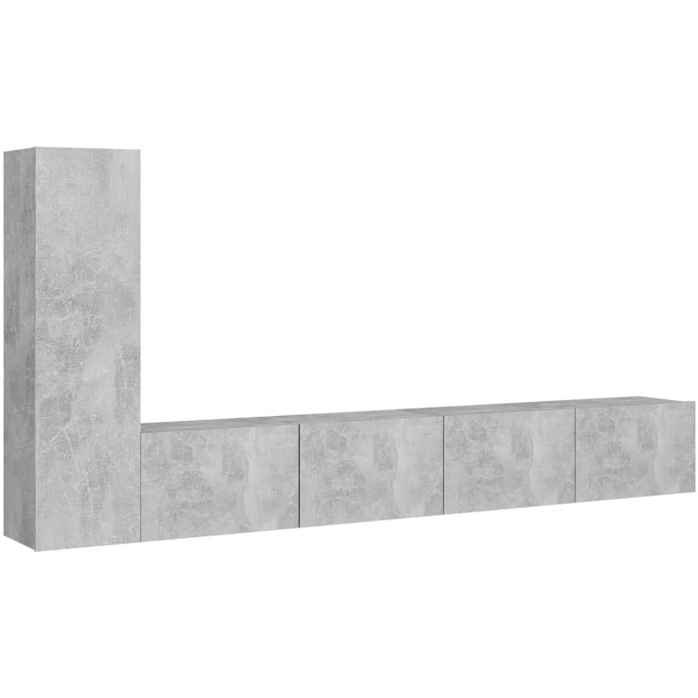 Set Porta Tv 3 Pz Grigio Cemento In Truciolato - Foto 2