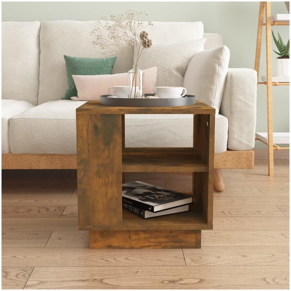 Tavolino Da Salotto Rovere Fumo 40x40x43 Cm Legno Multistrato - Foto 3