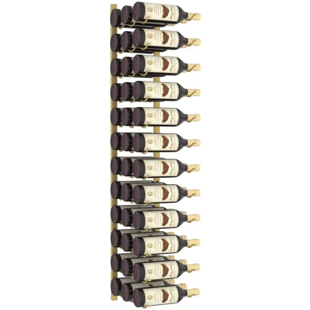 Portavini Da Parete Per 36 Bottiglie Oro In Ferro - Foto 3