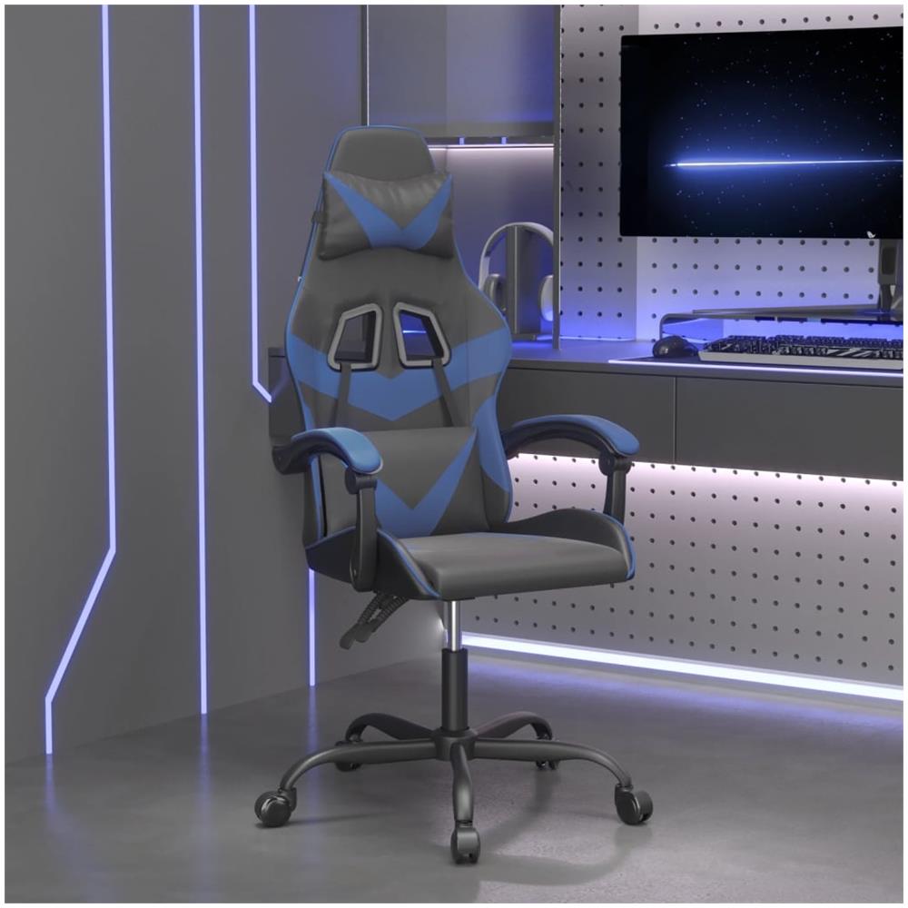 Sedia Da Gaming Nera E Blu In Similpelle - Foto 1