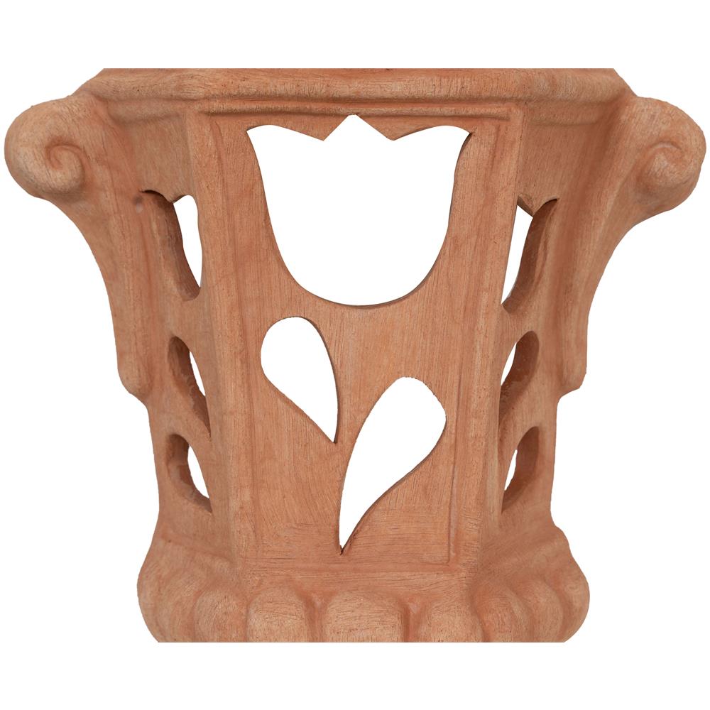 Lanterna Da Esterno In Terracotta 41x33x14 Cm | Lanterne Da Esterno Portacandele Made In Italy | Lanterne Per Illuminazione Giardino - Foto 2
