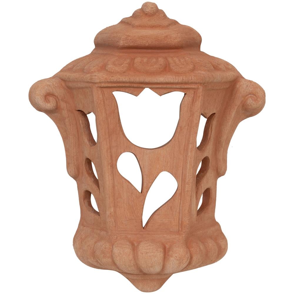 Lanterna Da Esterno In Terracotta 41x33x14 Cm | Lanterne Da Esterno Portacandele Made In Italy | Lanterne Per Illuminazione Giardino - Foto 1