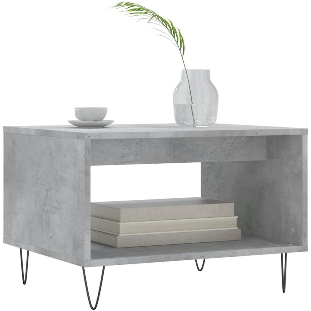 Tavolino Da Salotto Grigio Cemento 60x50x40cm Legno Multistrato - Foto 3