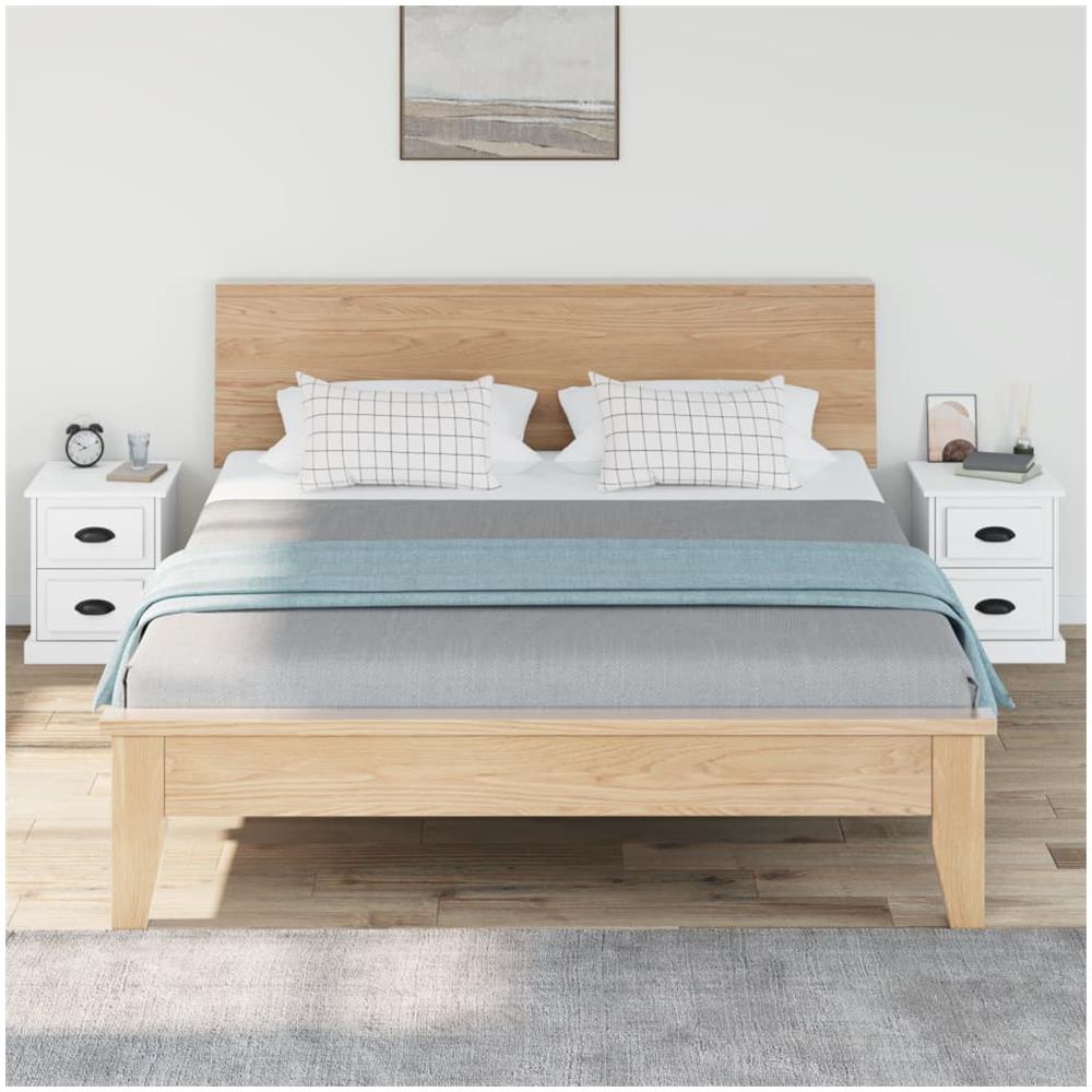 Comodini 2 Pz Bianchi 39x39x47,5 Cm In Legno Multistrato - Foto 3