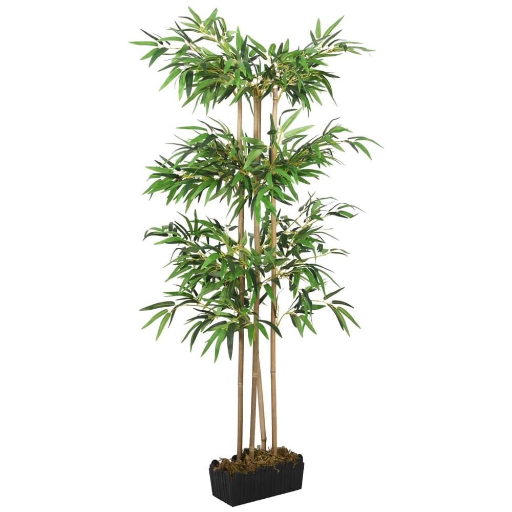 Albero Bambù Artificiale 380 Foglie 80 Cm Verde - Foto 1