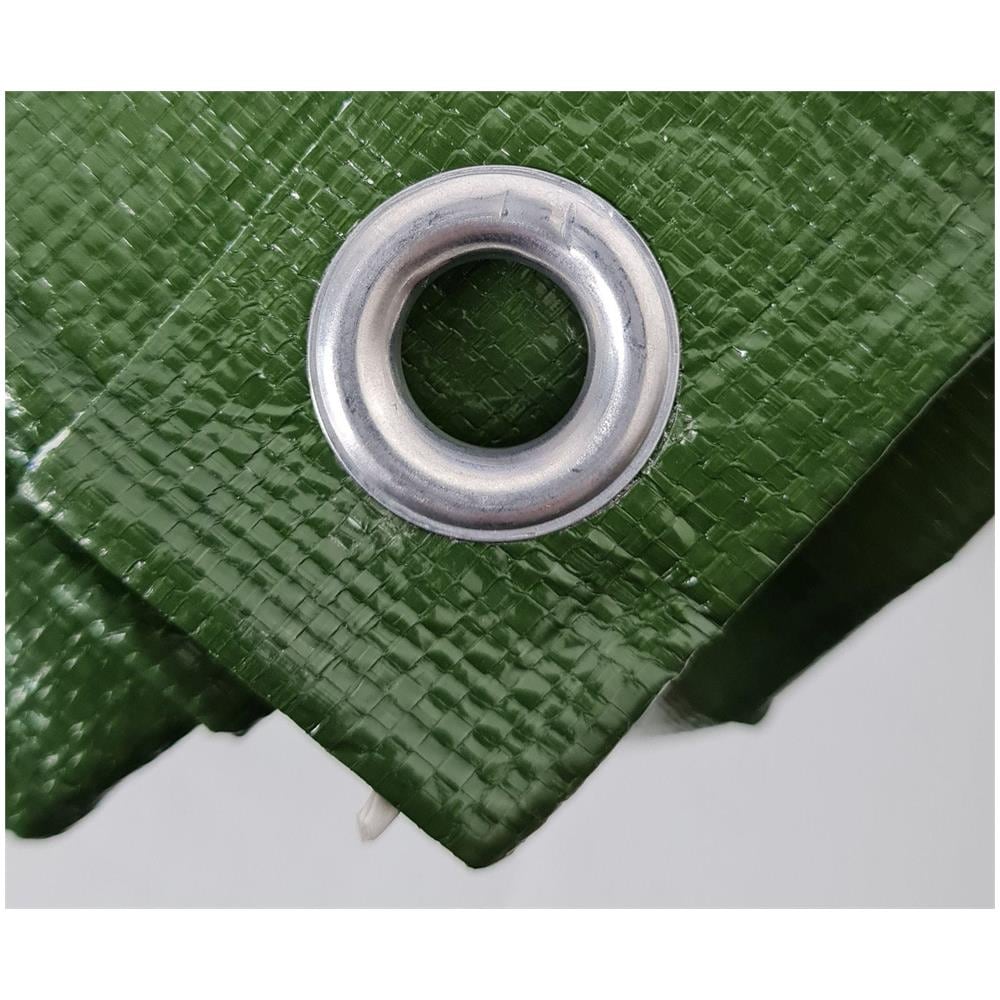 Telo impermeabile da Esterno 6x10 mt | Telone Occhiellato In Polietilene Rinforzato Antistrappo 180 gr /m² | Tendone Ombreggiante Oscurante Da Esterno Con Occhielli Antiruggine e Corda Perimetrale - Foto 4
