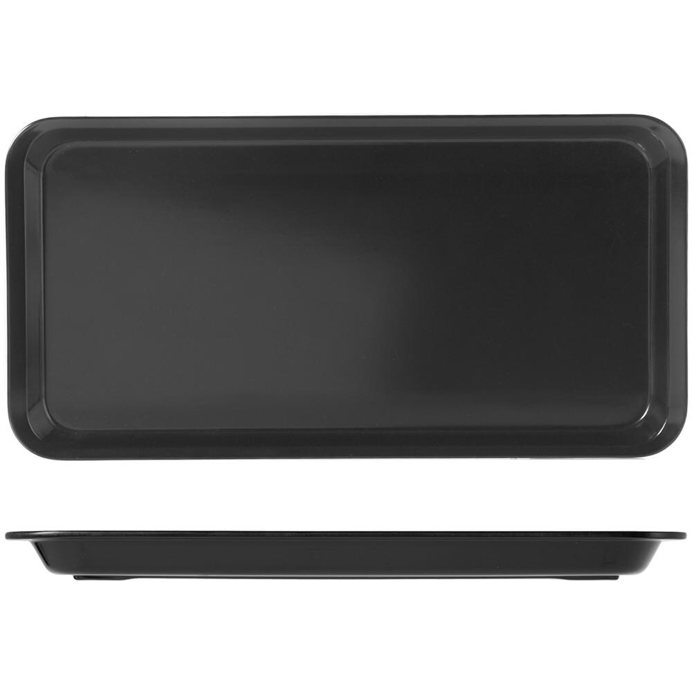 Vassoio Con Bordo Melamina 40x20x2nero Tavola - Foto 1