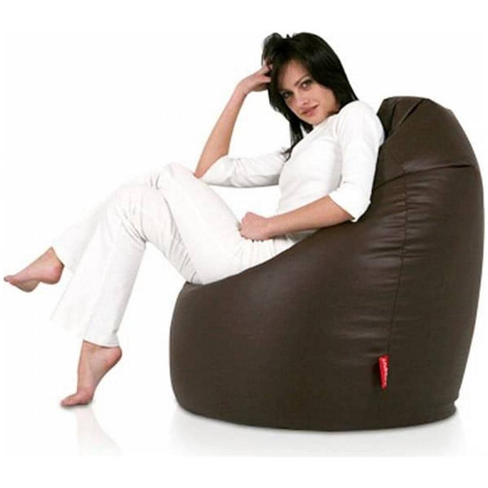 POLTRONA SACCO POUF PUF POUFF PUFF IN TESSUTO ANTIMACCHIA VINTAGE CUOIO