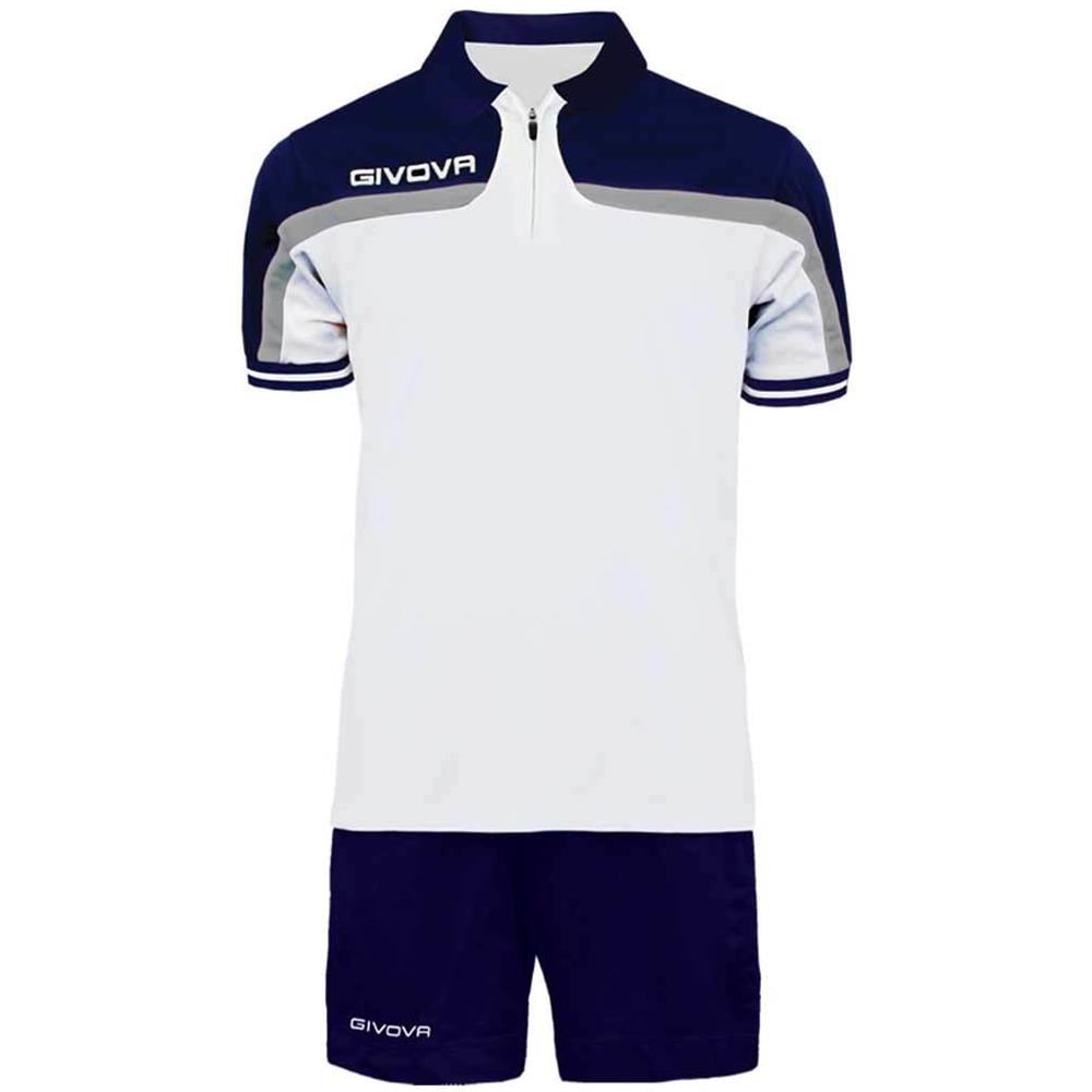 Kit Fast Completino Di Polo Manica Corta E Pantaloncino Colore Bianco / blu Taglia M - Foto 1