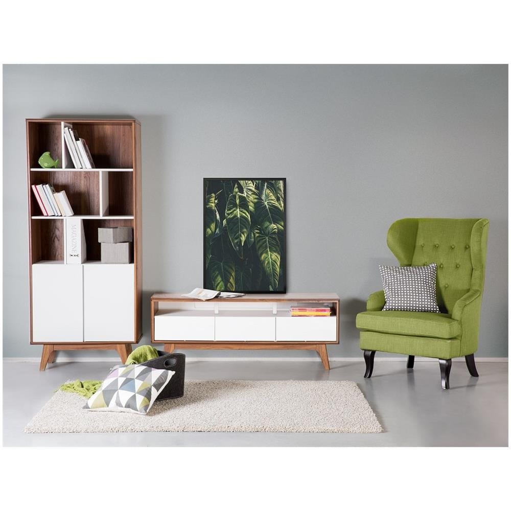 Mobile Tv Con Cassetti In Legno Color Noce - Syracuse - Foto 1