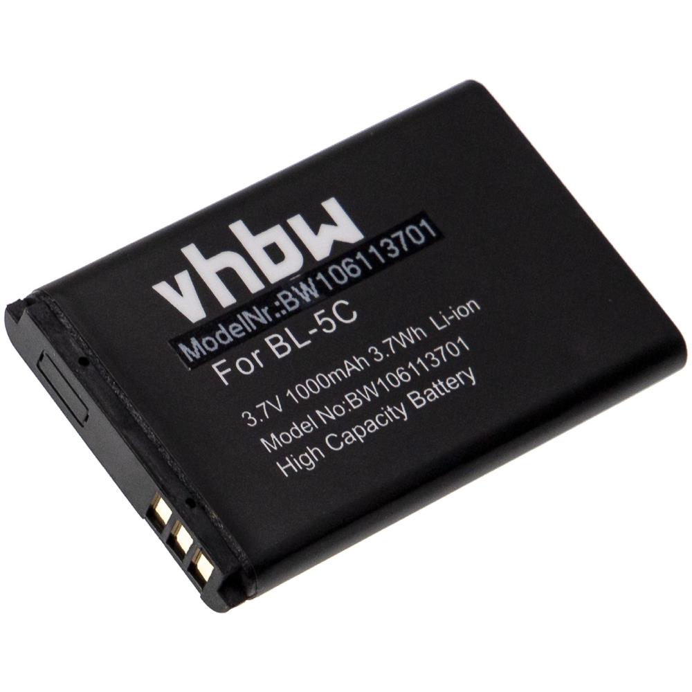 Li-ion Batteria 1000mah (3.7v) Per Cellulari E Smartphone Nokia 2323 Classic, 2700 Classic Sostituisce Bl-5c. - Foto 3