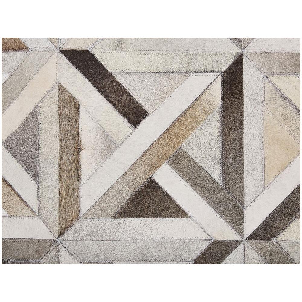Tappeto In Pelle Marrone E Beige 140 X 200 Cm Taytan - Foto 8