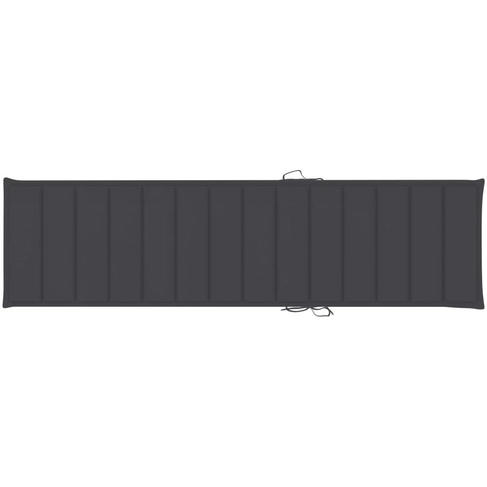 Cuscino Per Lettino Prendisole Antracite 200x50x4 Cm In Tessuto - Foto 2