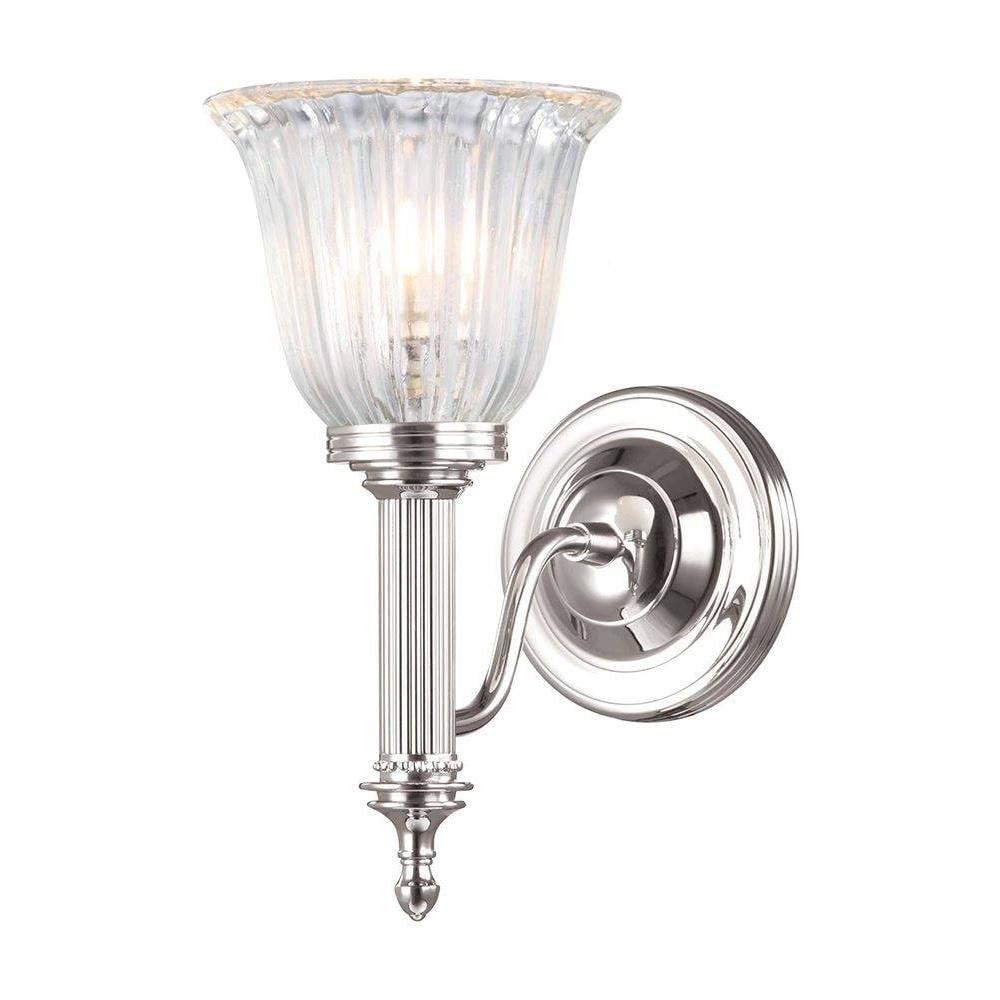 1 Applique Da Parete Per Bagno Chiaro Nichel Lucido Ip44, G9 - Foto 1