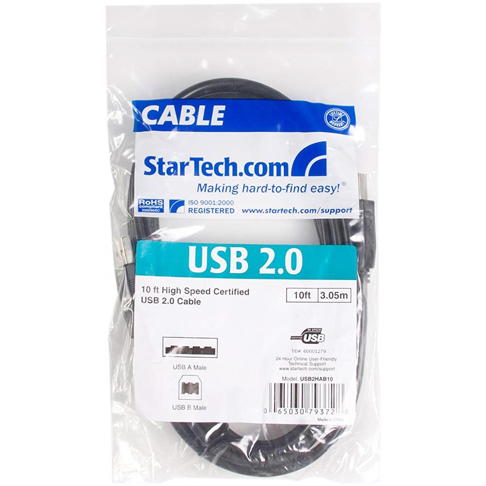 Cavo USB 2.0 da A a B certificato da 3m - Maschio / Maschio - Foto 1